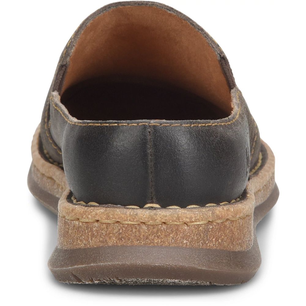Born Bryson Clog Slip-Ons Dark Concrete Distressed Product ID-RrvmF979