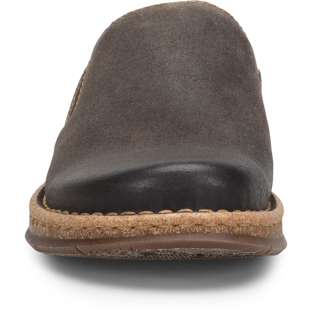 Born Bryson Clog Slip-Ons Dark Concrete Distressed Product ID-RrvmF979