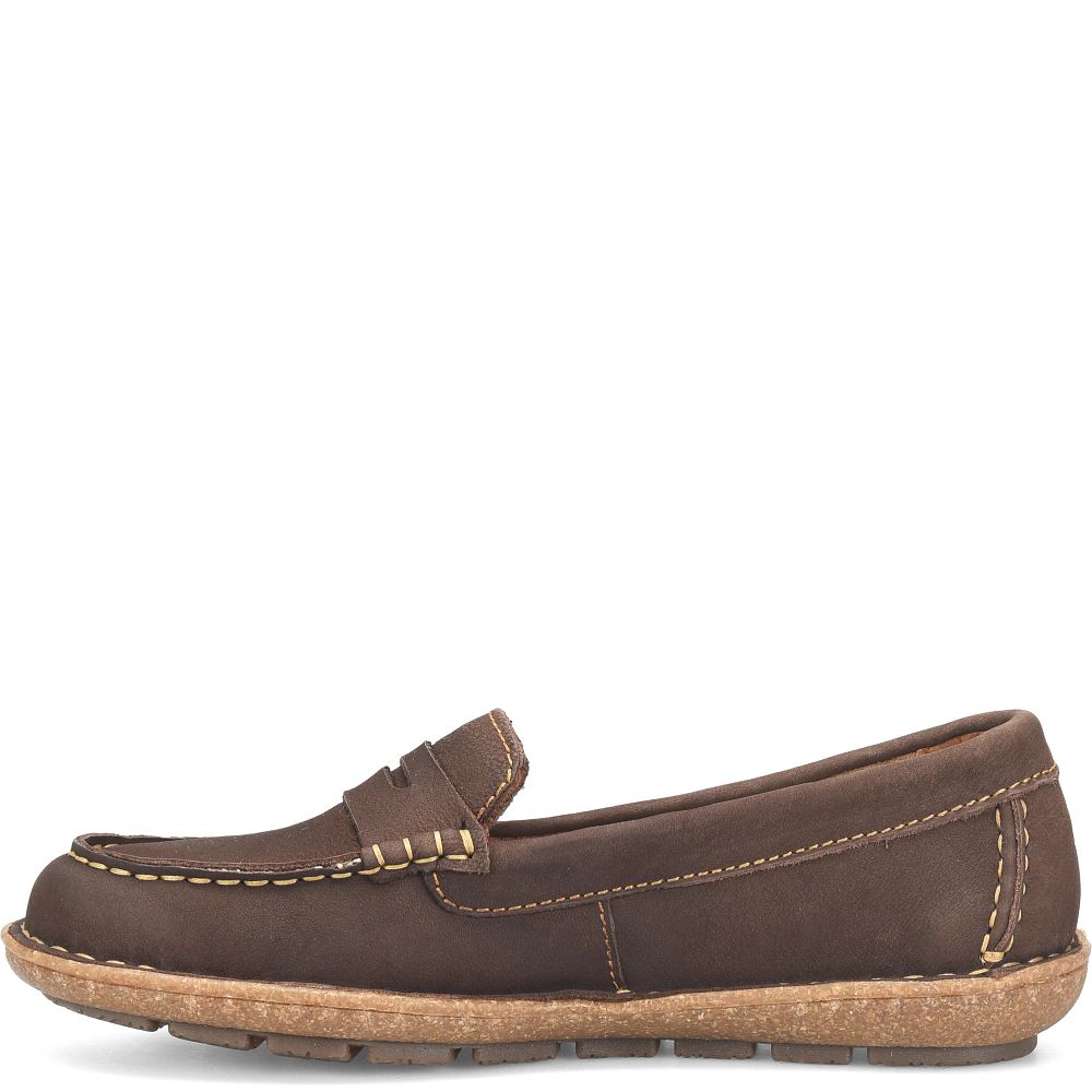 Born Nerina Slip-Ons Brown Crater Nubuck Product ID-UjzQRbi4