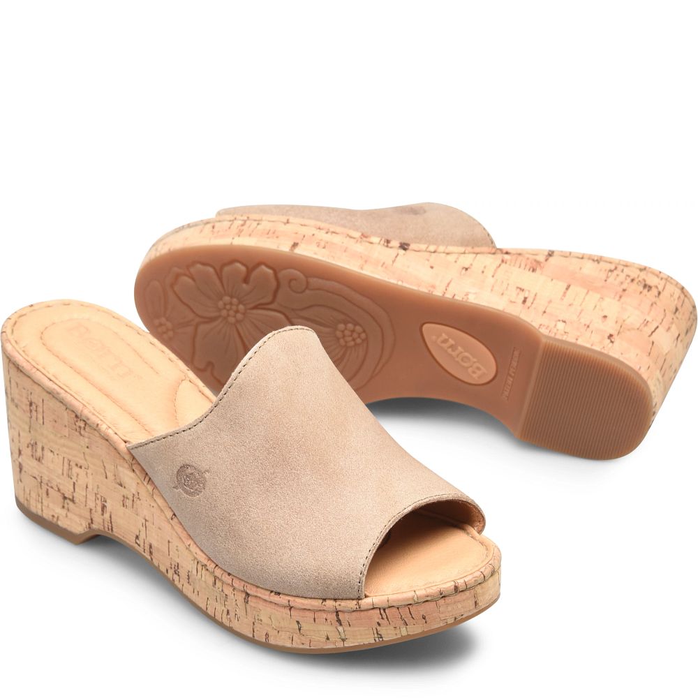 Born Lilah Sandals Cream Visone Distressed Product ID-WD1mrCZ6 [BornShoes-298]