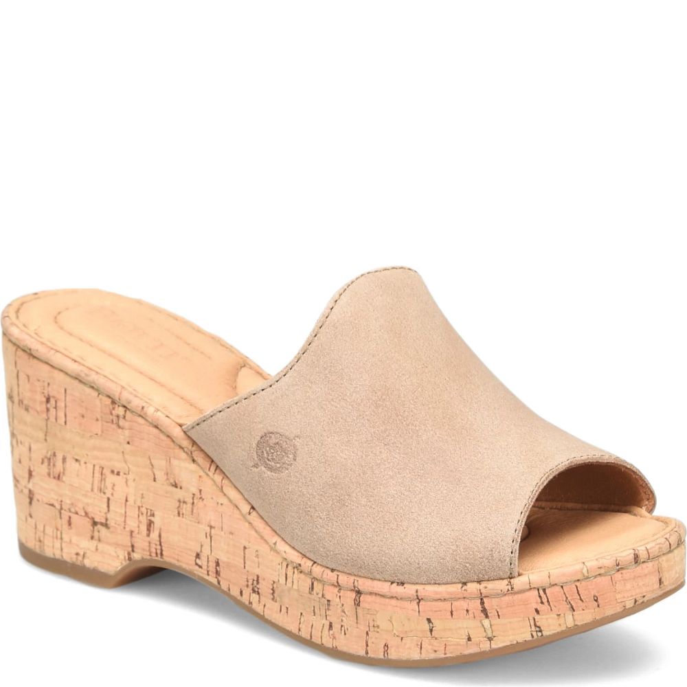 Born Lilah Sandals Cream Visone Distressed Product ID-WD1mrCZ6