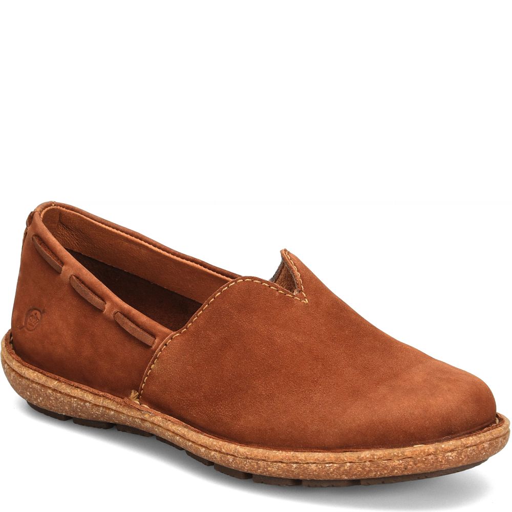 Born Naya Slip-Ons Brick Nubuck Product ID-Wi50HSzx