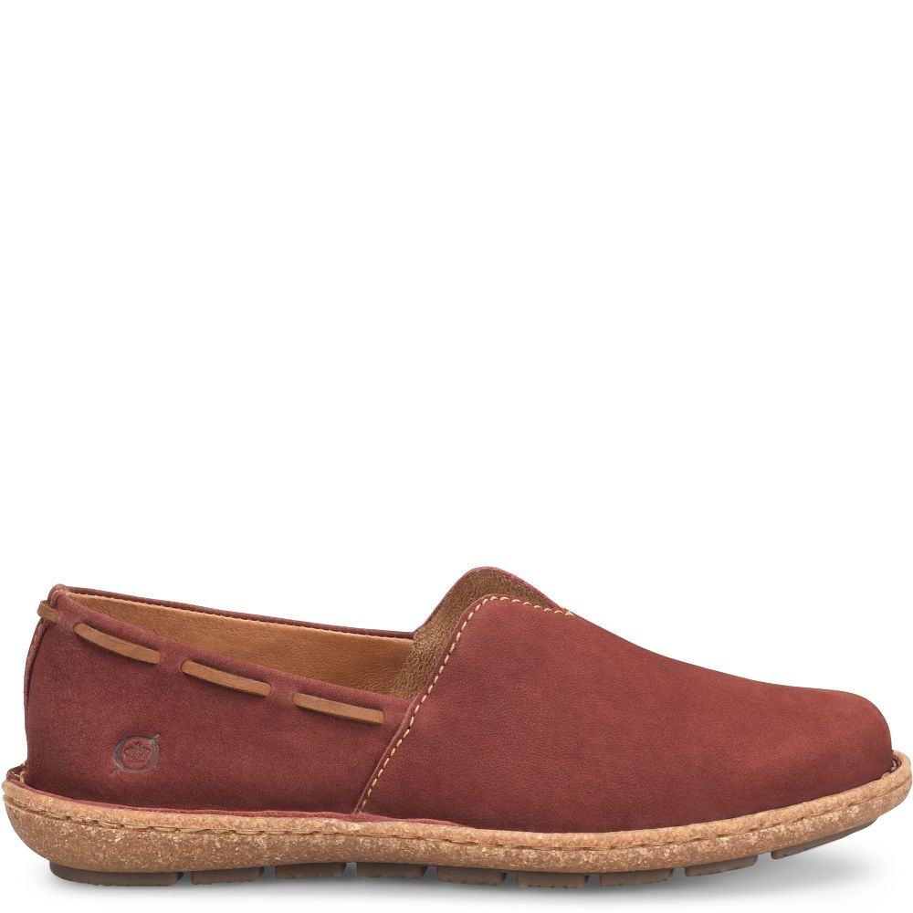 Born Naya Slip-Ons Brick Nubuck Product ID-Wi50HSzx