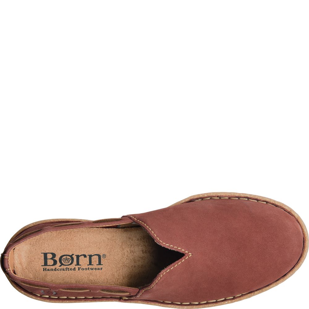Born Naya Slip-Ons Brick Nubuck Product ID-Wi50HSzx