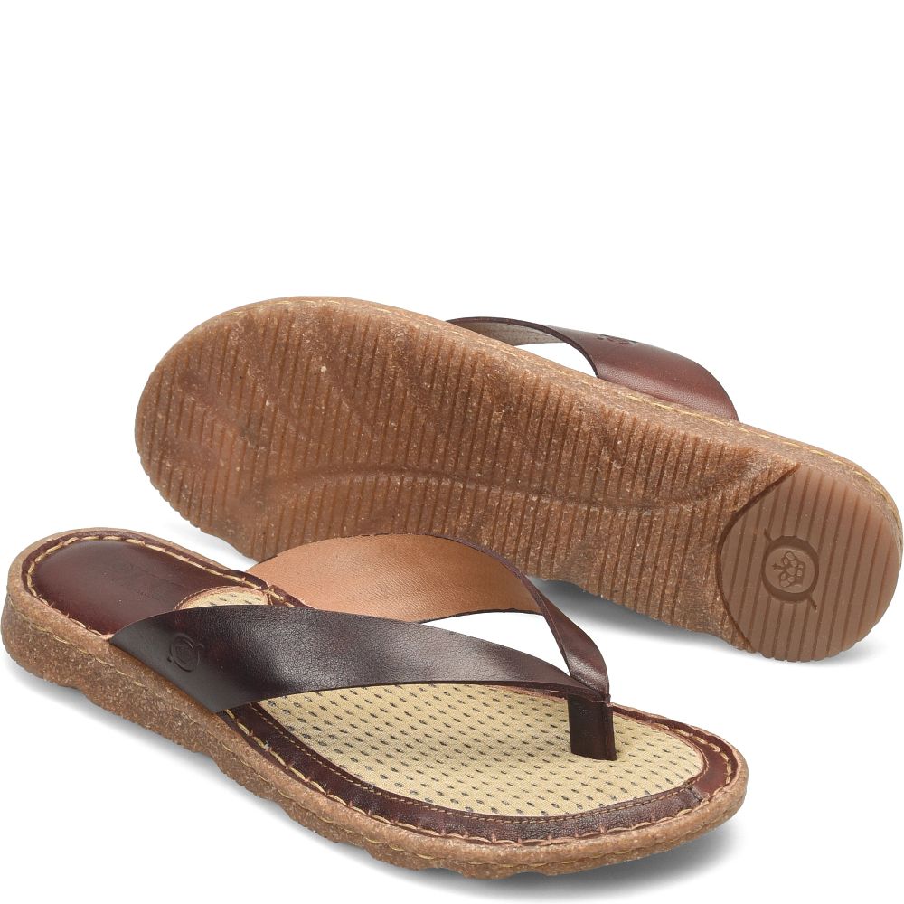 Born Bora Basic Sandals Dark Brown Product ID-WqSufSUF