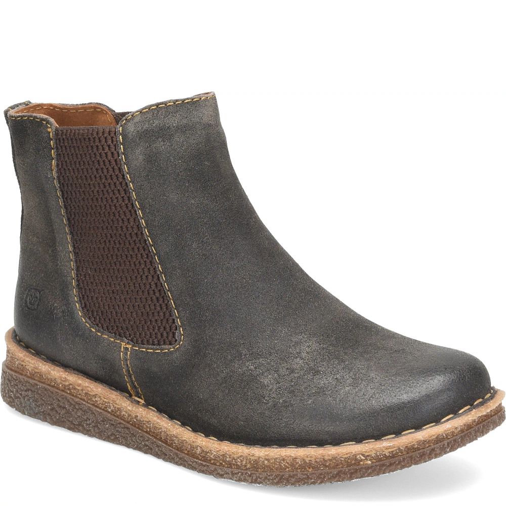 Born Faline Boots Dark Concrete Distressed Product ID-XogCruWn