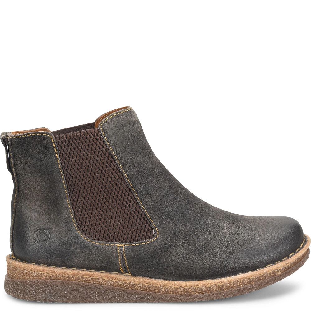 Born Faline Boots Dark Concrete Distressed Product ID-XogCruWn