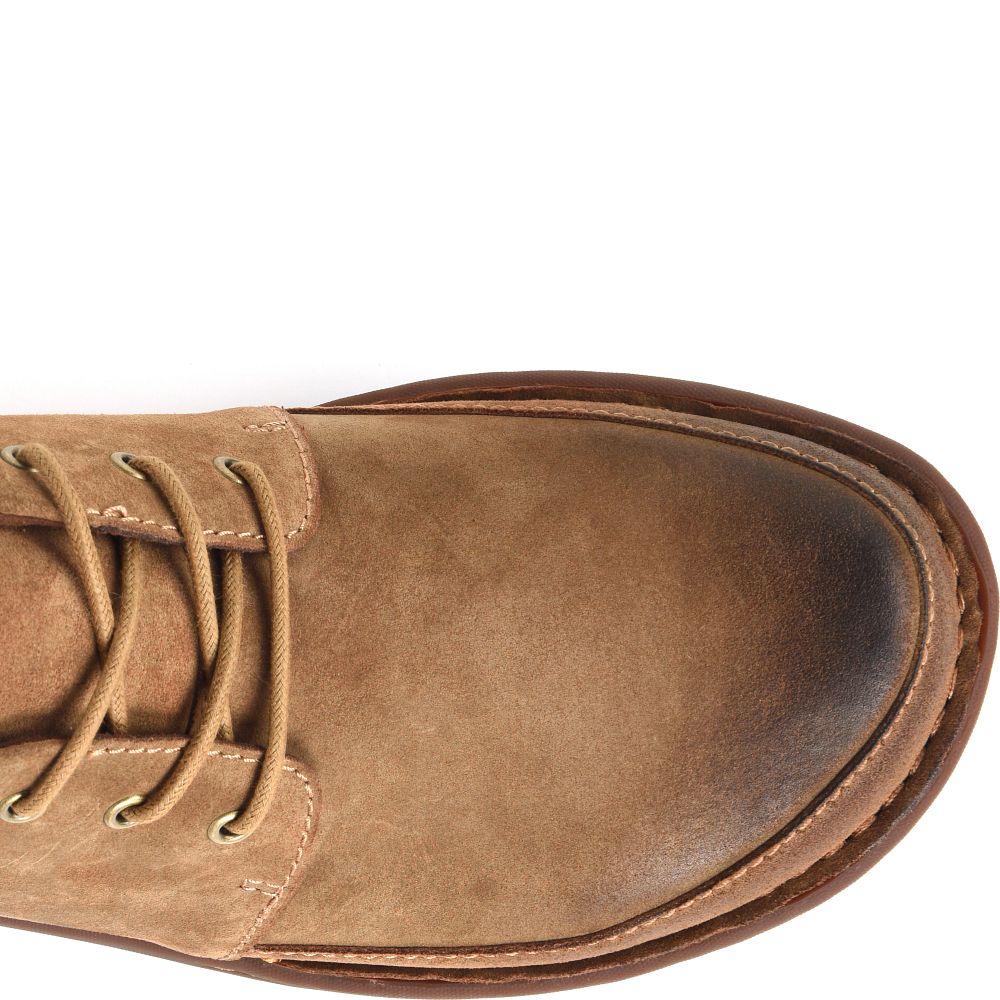 Born Nigel 3-Eye Saddle Slip-Ons Saddle Distressed Product ID-YnWu4KlY