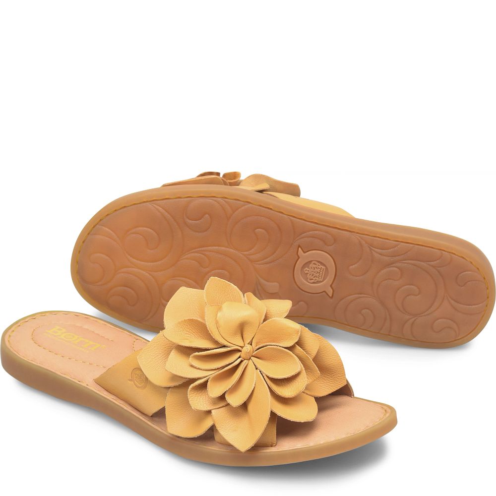 Born Ivory Sandals Yellow Sunflower Product ID-avWKejTI
