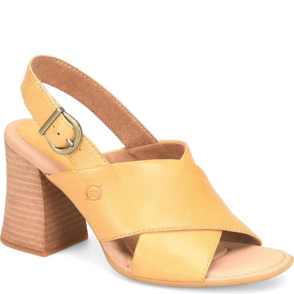 Born Tessa Sandals Yellow Sunflower Product ID-bcrkmGTN