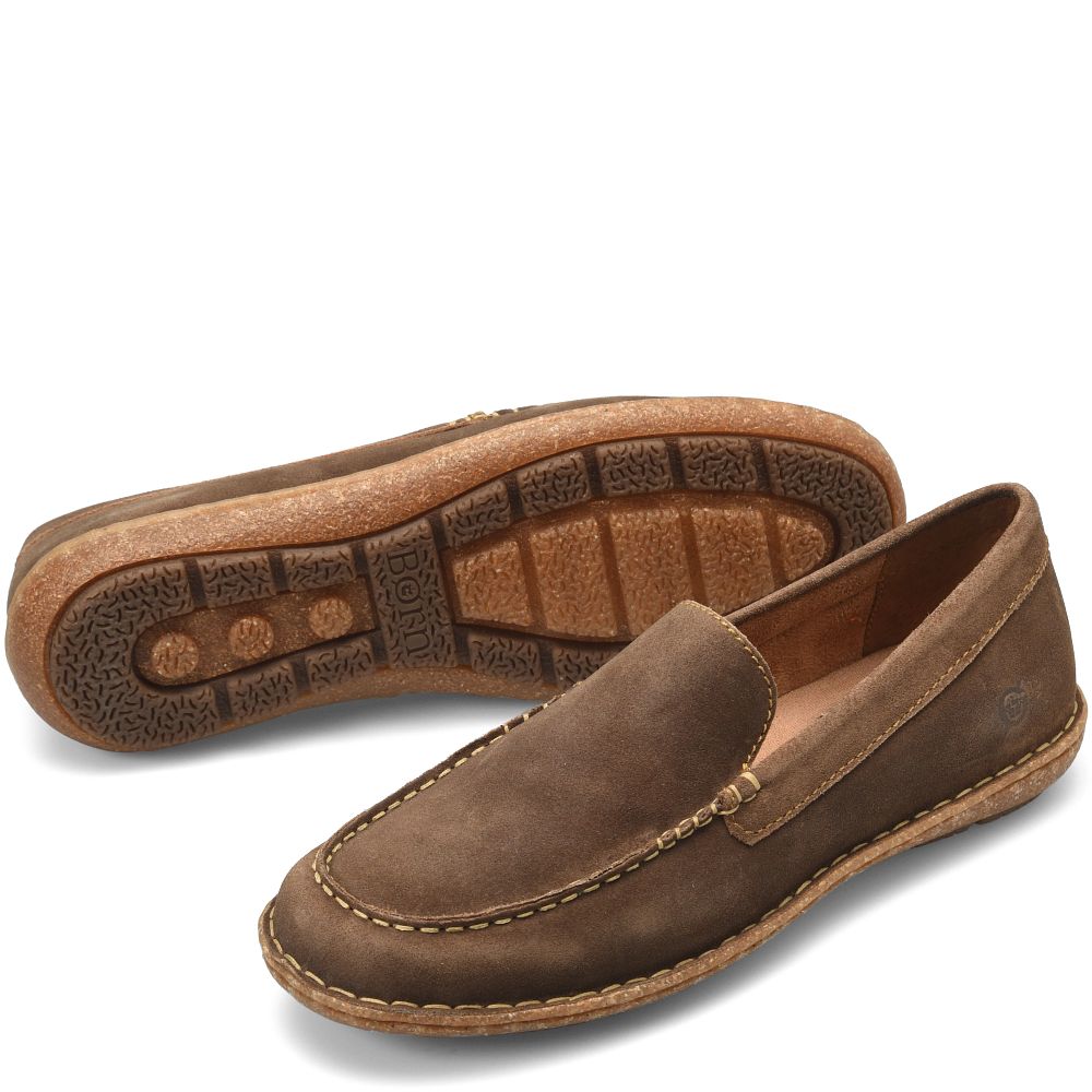 Born Naldo Slip-Ons Taupe Avola Nubuck Product ID-czFHw1XG