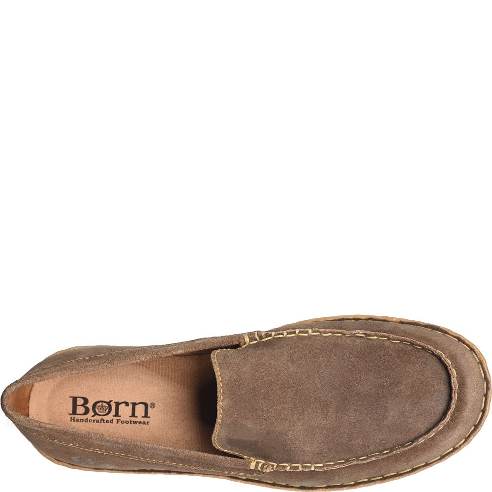 Born Naldo Slip-Ons Taupe Avola Nubuck Product ID-czFHw1XG