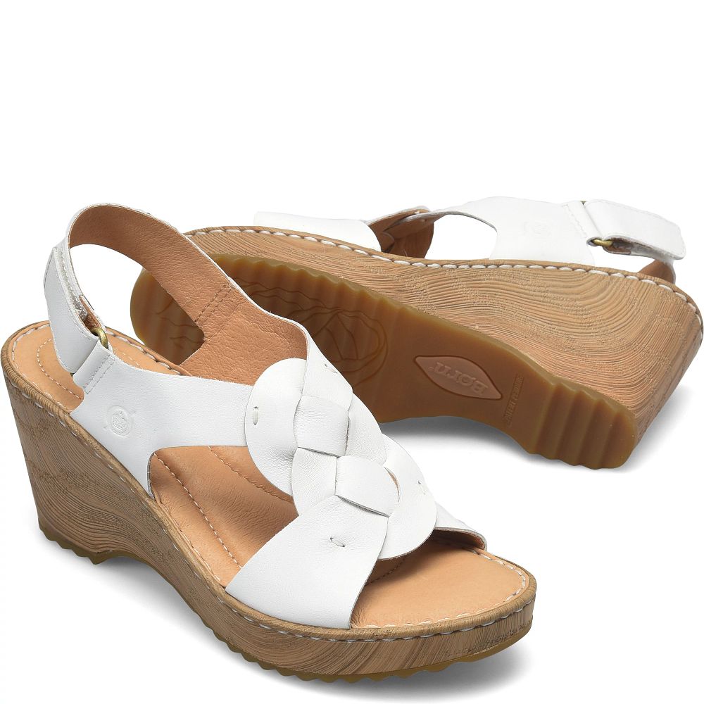 Born Nina Sandals White Product ID-dzzlTjK8 [BornShoes-314]