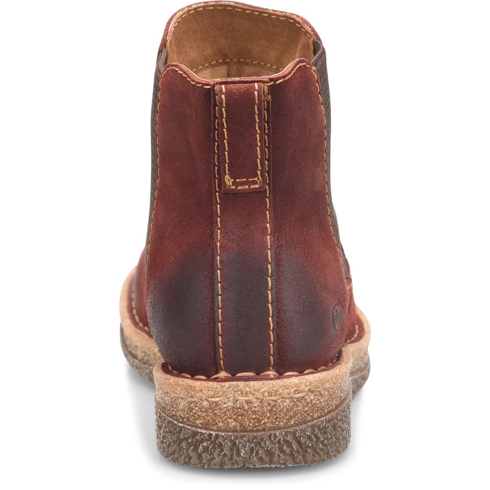 Born Faline Boots Dark Brick Distressed Product ID-el4hC7Tq