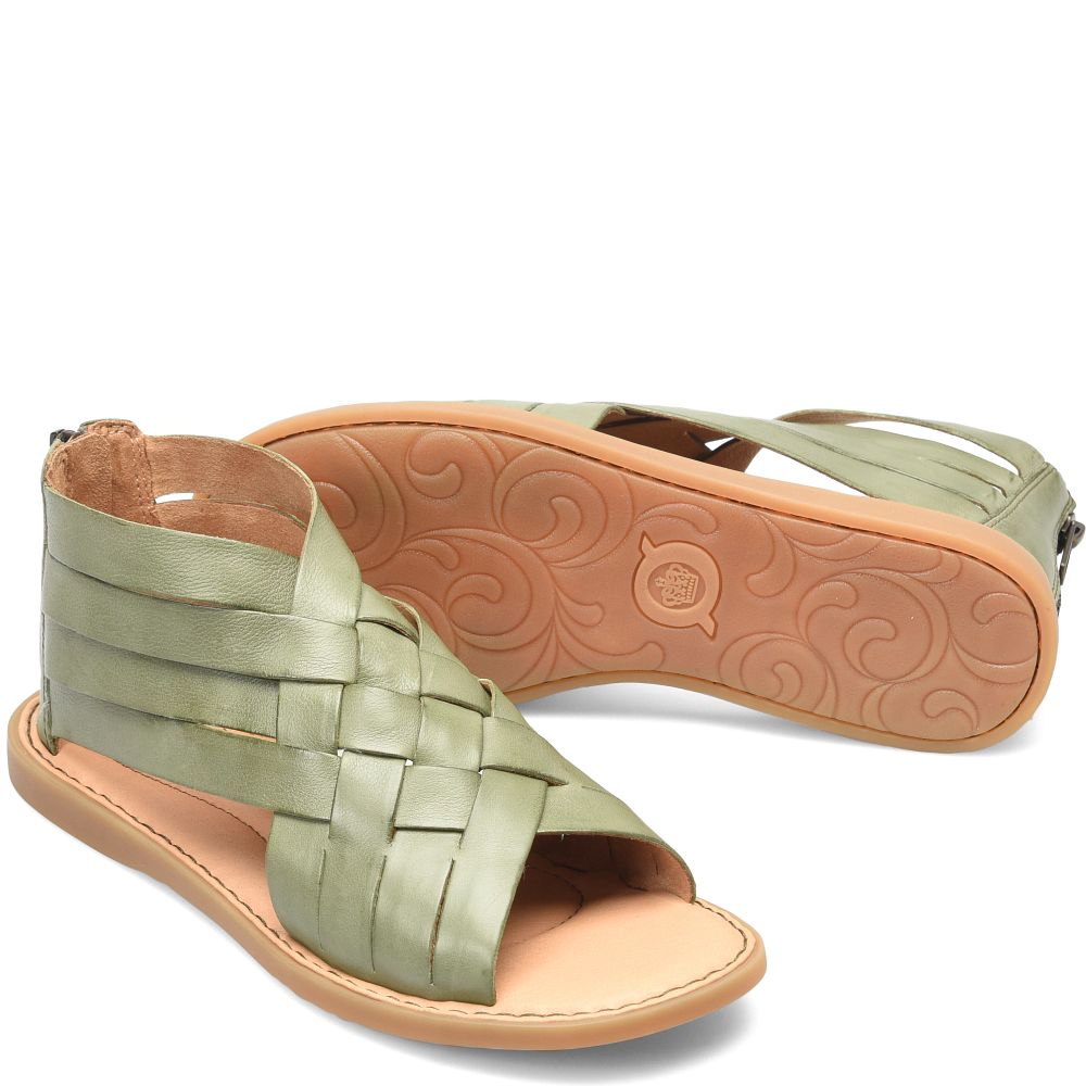 Born Iwa Woven Sandals Olive Green Product ID-f759QkGu