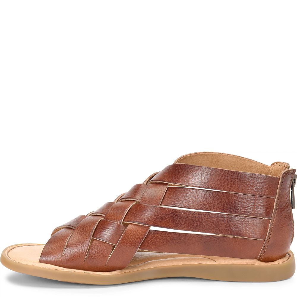 Born Iwa Woven Sandals Dark Tan Bourbon Product ID-fDFtewQU