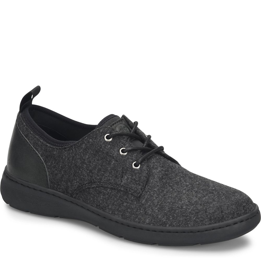 Born Marcus Slip-Ons Dark Charcoal Wool Combo Product ID-gAVXbY2s
