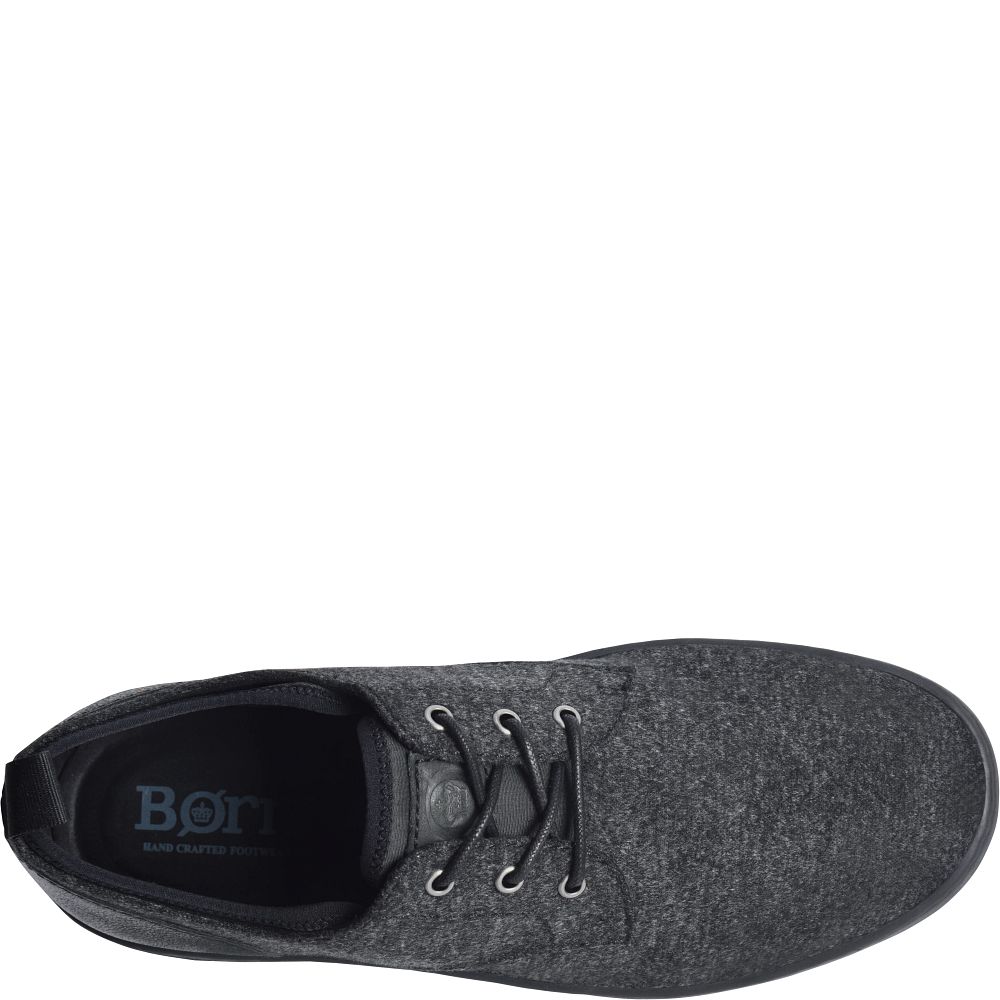 Born Marcus Slip-Ons Dark Charcoal Wool Combo Product ID-gAVXbY2s