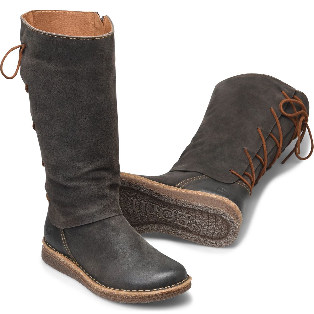 Born Sable Boots Dark Concrete Distressed Product ID-gBntU7LJ