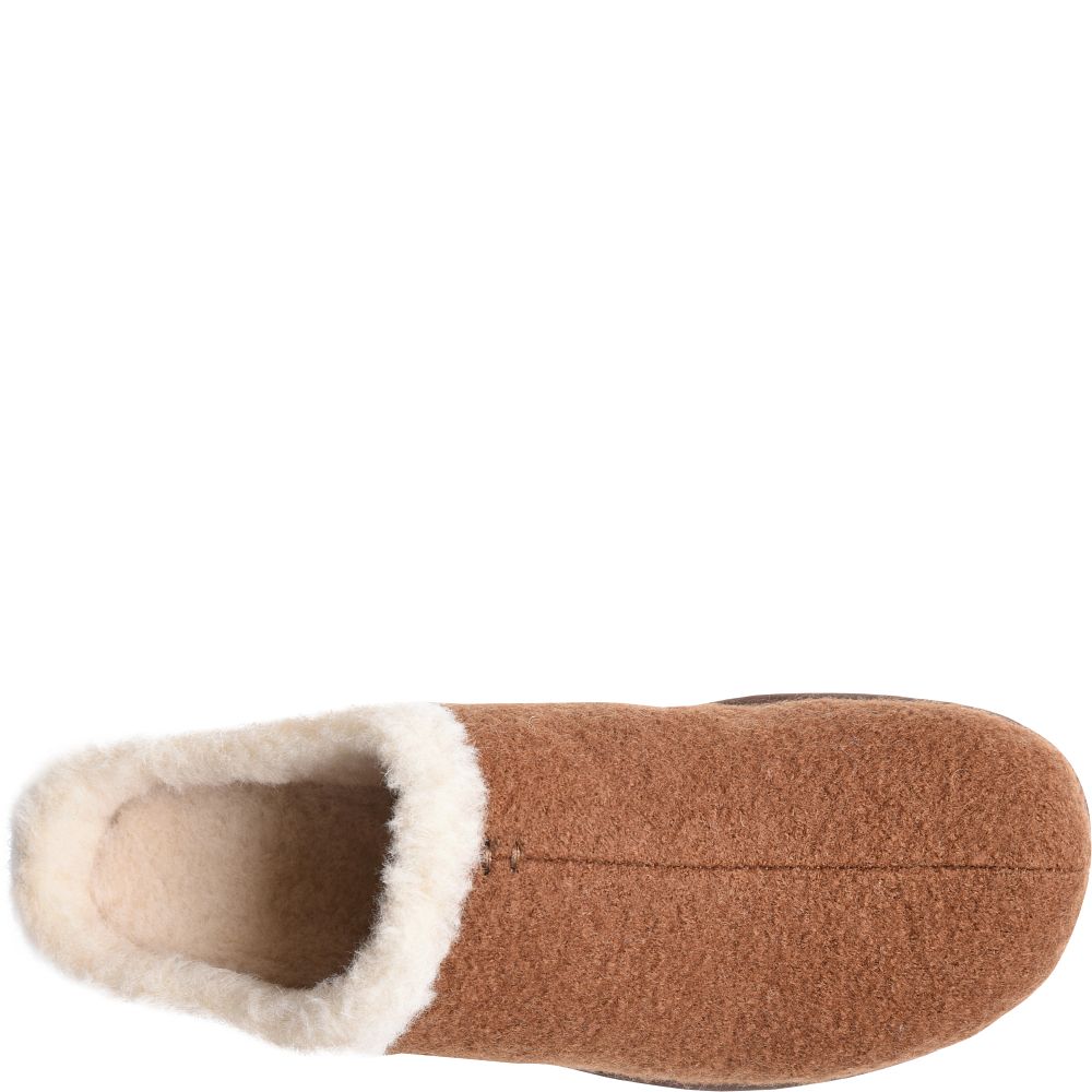 Born Jayce Slip-Ons Cognac Wool Combo Product ID-i2SYjEy2