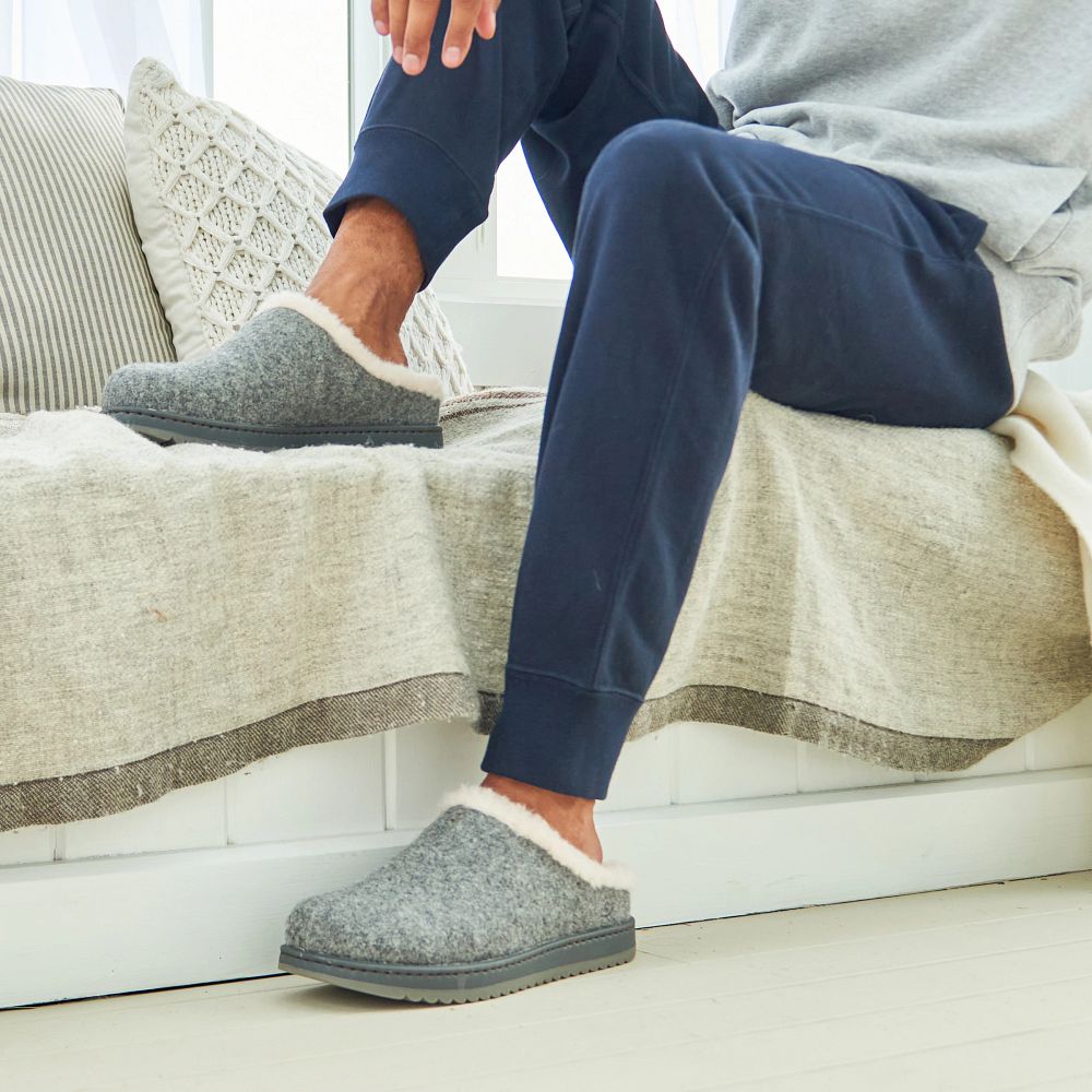Born Jayce Slip-Ons Cognac Wool Combo Product ID-i2SYjEy2