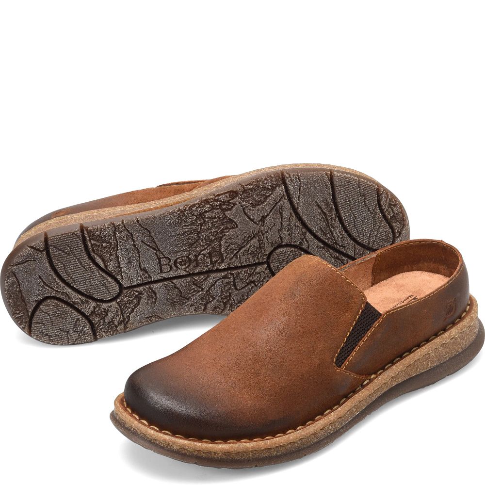 Born Bryson Clog Slip-Ons Glazed Ginger Distressed Product ID-jM1Gh2XH
