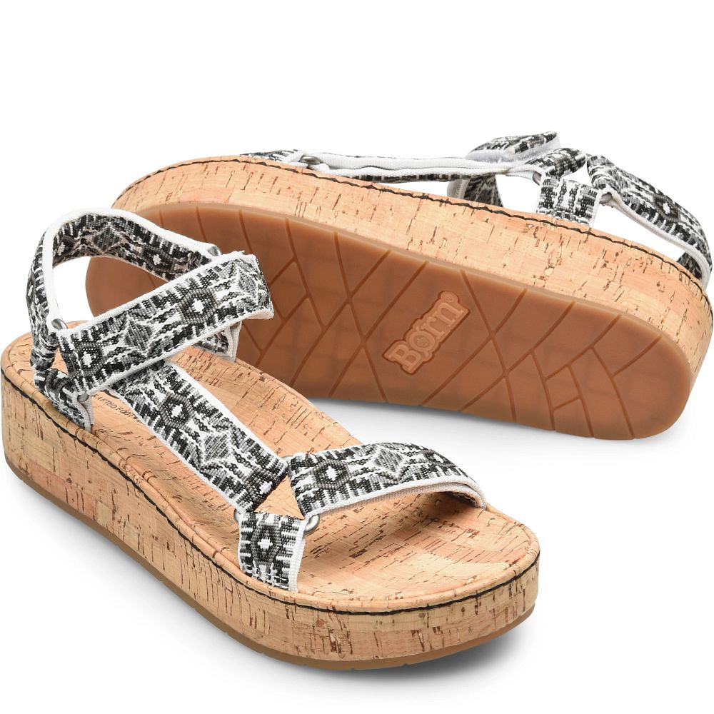 Born Sirena Sandals Black Fabric Product ID-job4IlDF [BornShoes-205]