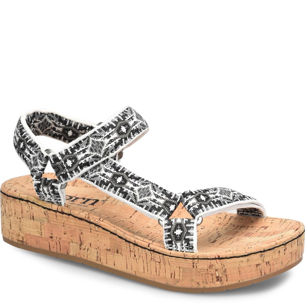 Born Sirena Sandals Black Fabric Product ID-job4IlDF