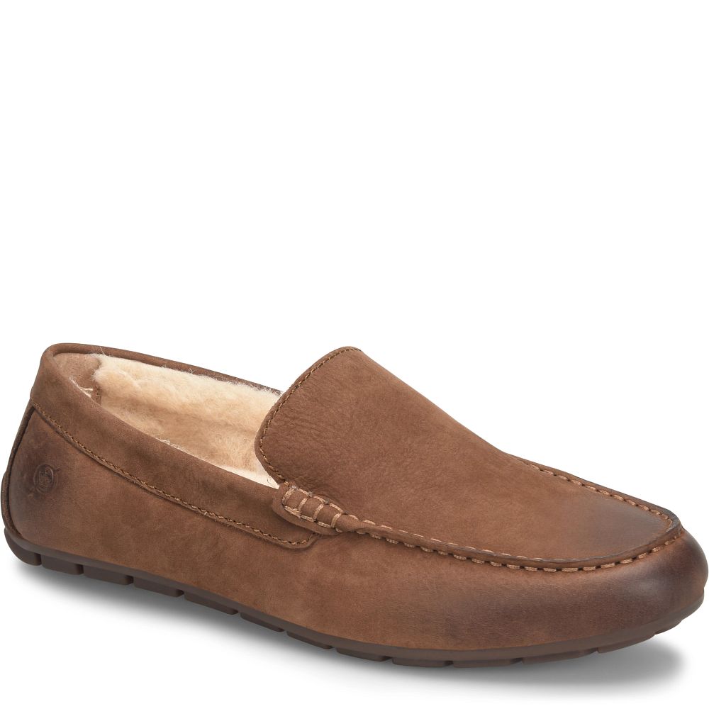 Born Allan Shearling Slippers Carafe Nubuck Product ID-k4pdbnIQ