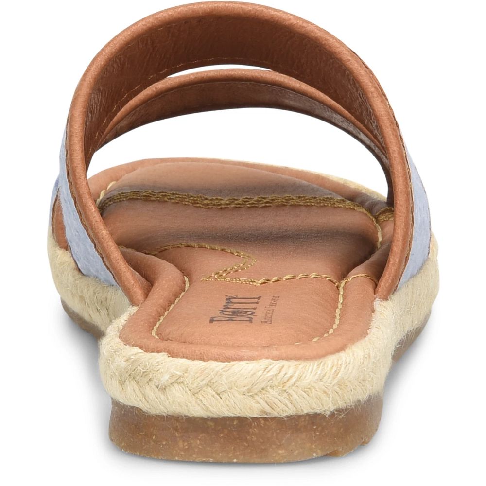 Born Ellie Sandals Blue Fabric Product ID-nCuO1nng