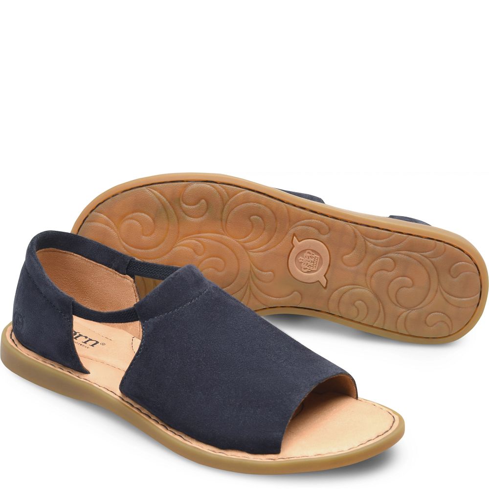 Born Cove Modern Sandals Navy River Suede Product ID-o02TXQ5E