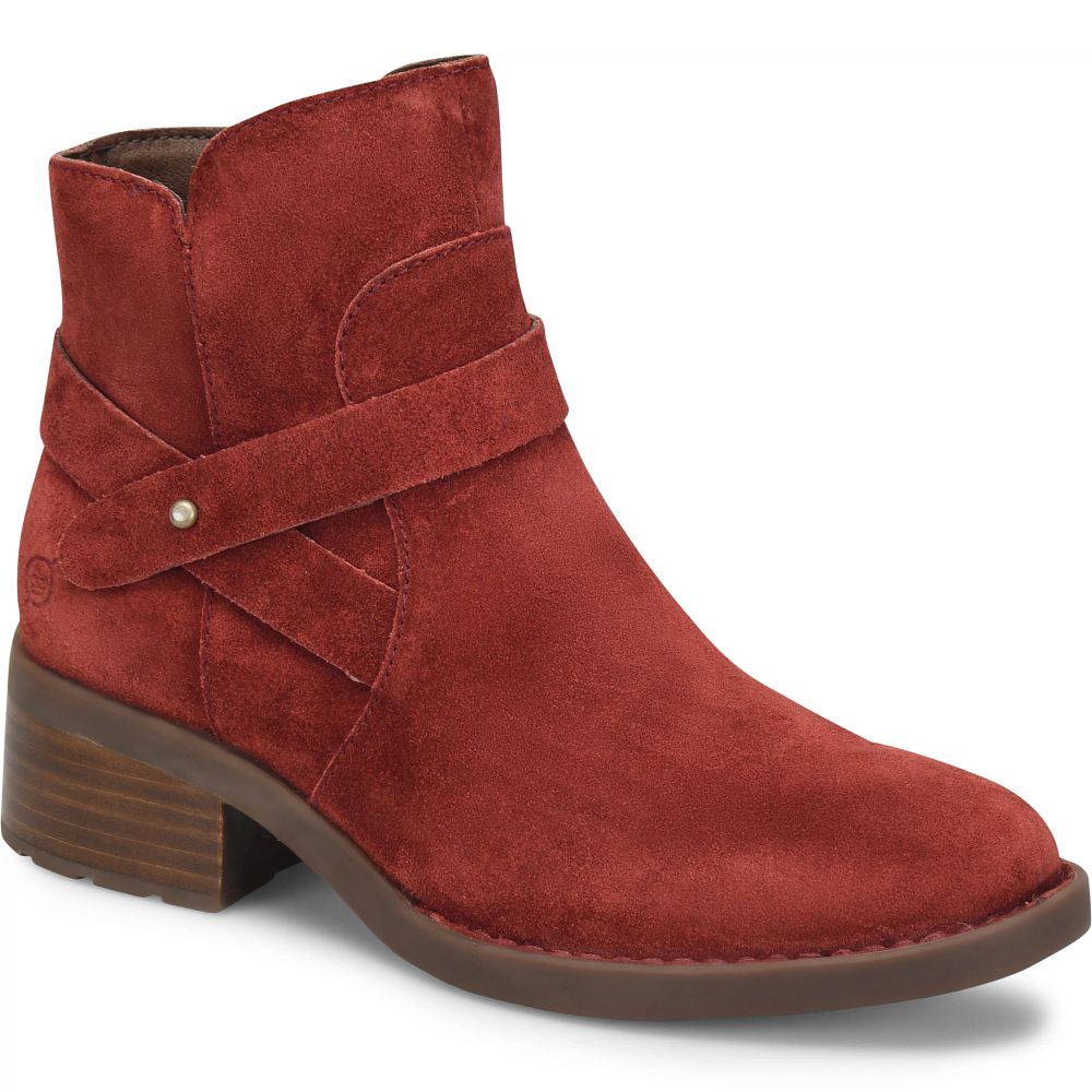 Born Tori Boots Dark Brick Distressed Product ID-oi36sbjH