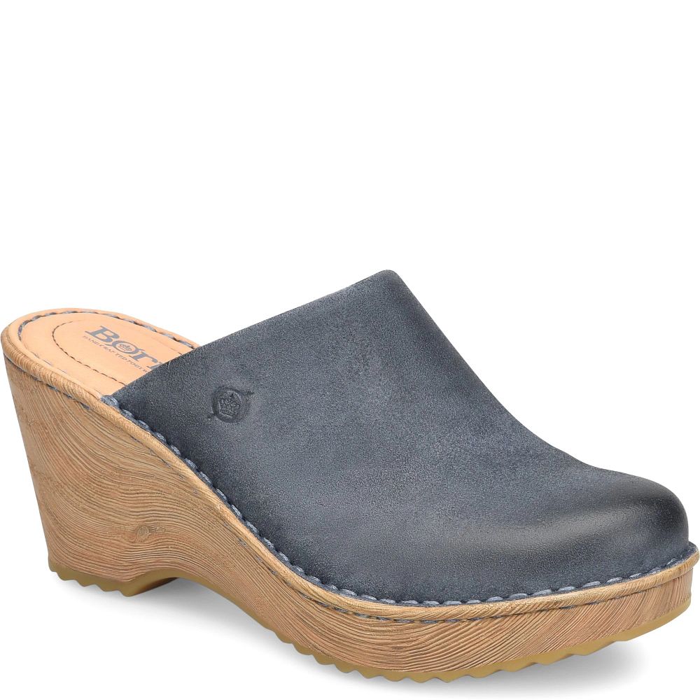 Born Natalie Clogs Light Jeans Distressed Product ID-pMPAScCS