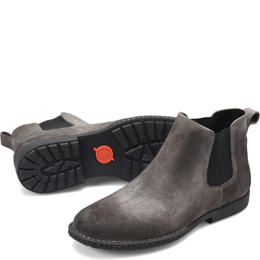 Born Shane Boots Dark Grey Catrame Suede Product ID-pVV3MsR0