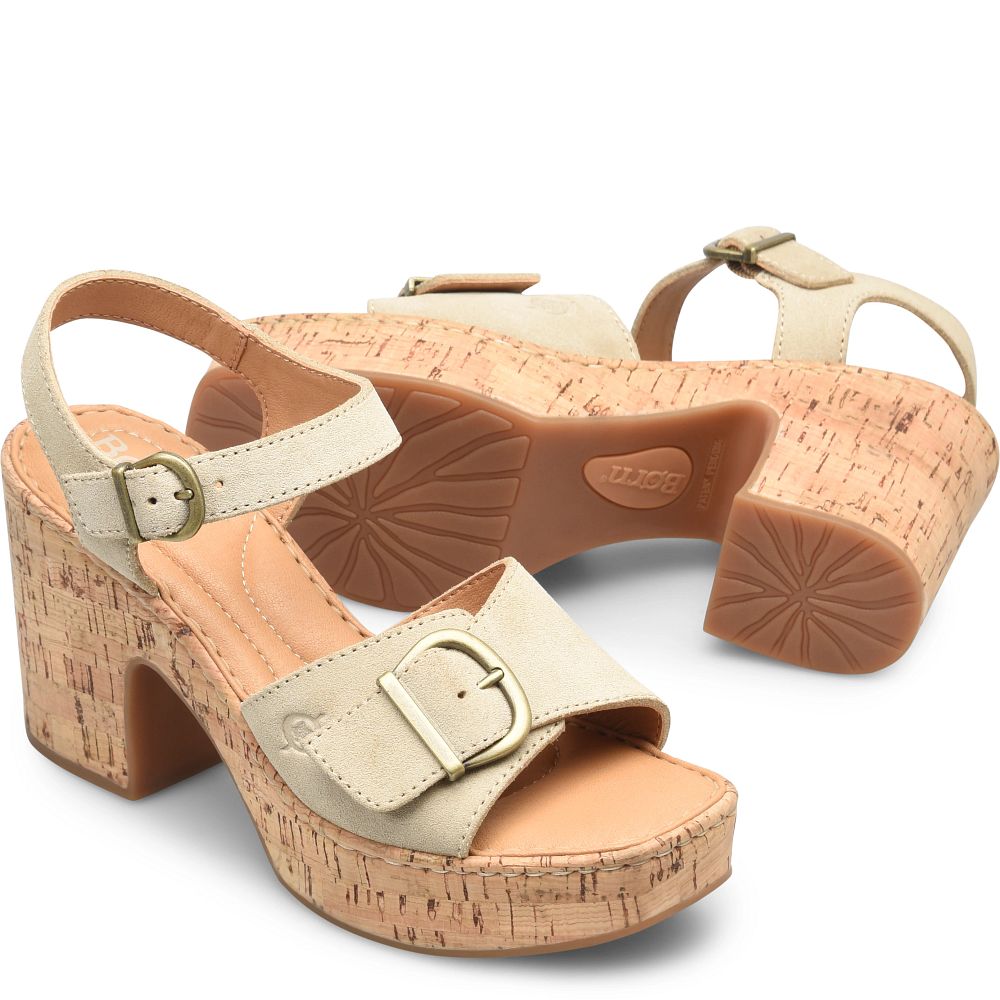 Born Browyn Sandals Natural Sand Suede Product ID-qoB6XXo0