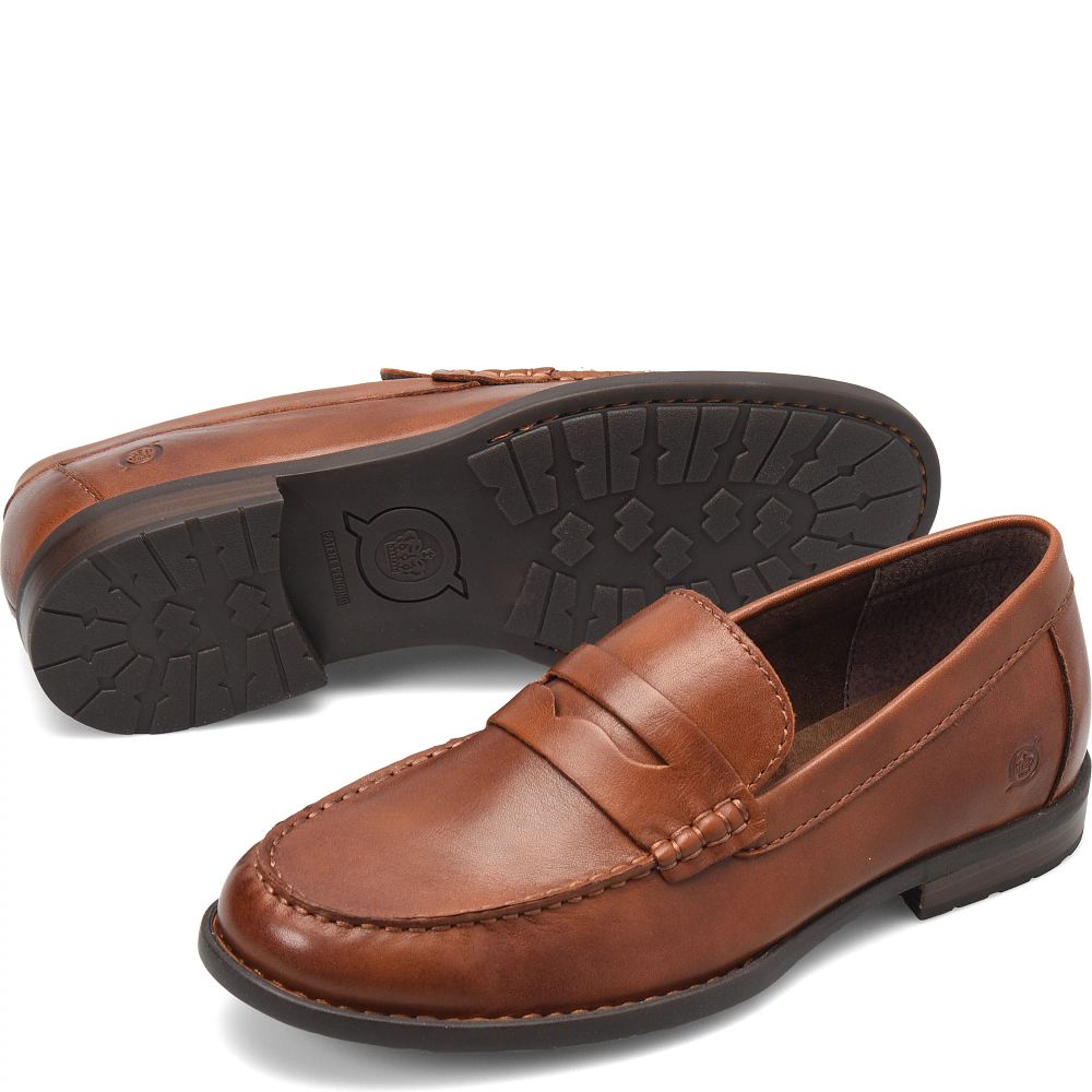 Born Matthew Slip-Ons Brown Cuero Product ID-qtk0eEx2 [BornShoes-482]