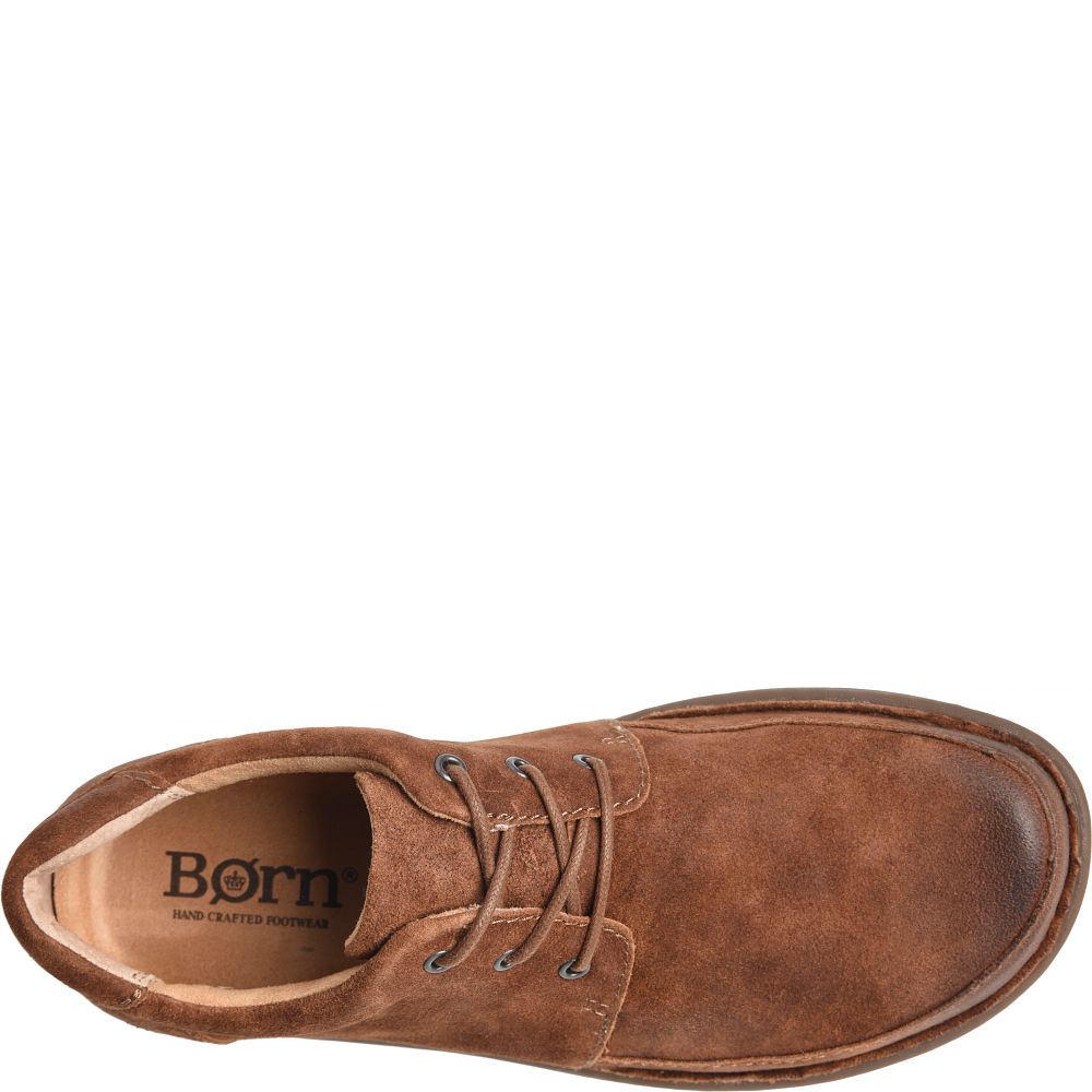 Born Nigel 3-Eye Slip-Ons Rust Tobacco Distressed Product ID-rm3gayVj