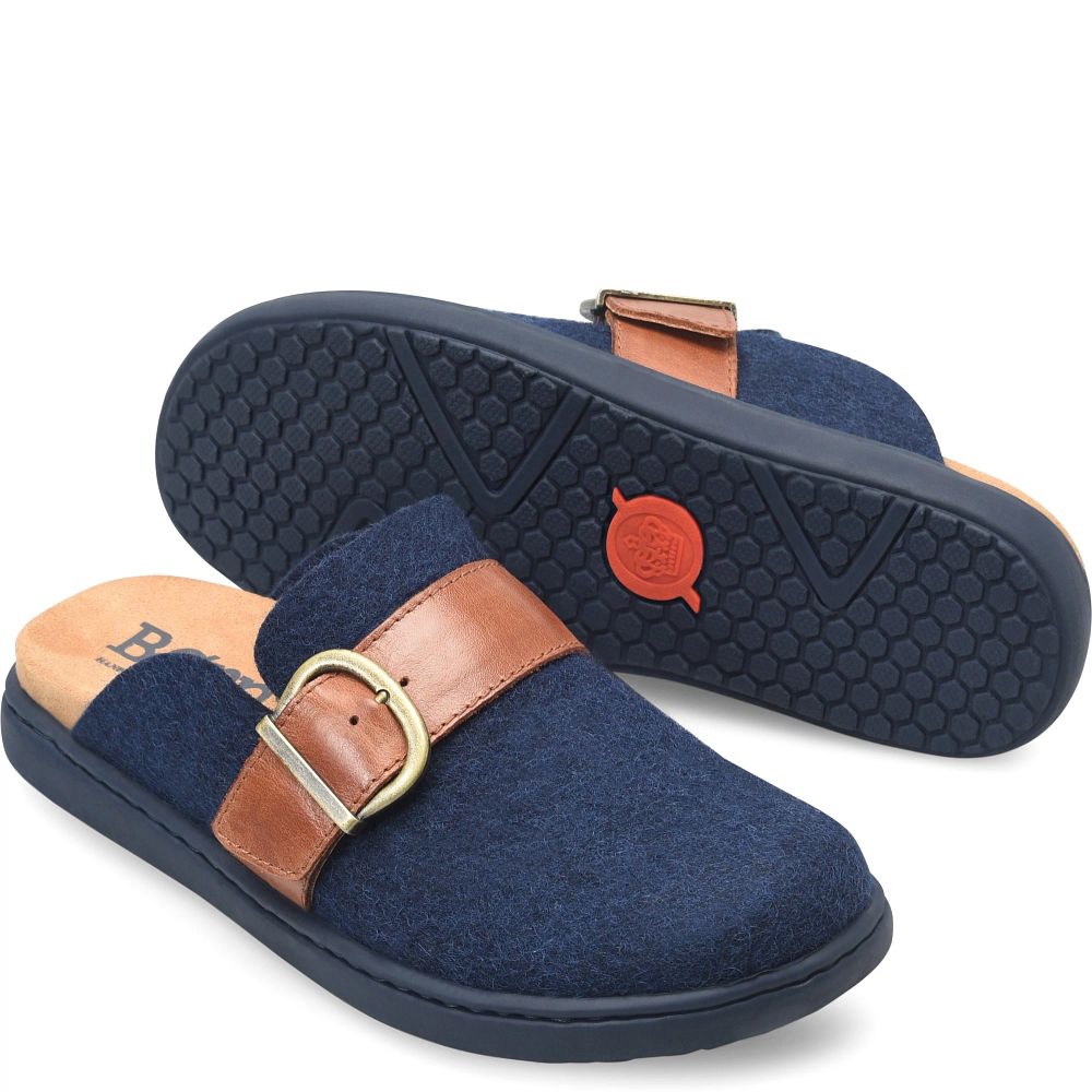 Born Lia Clogs Navy Felt Combo Product ID-u5OWkatJ