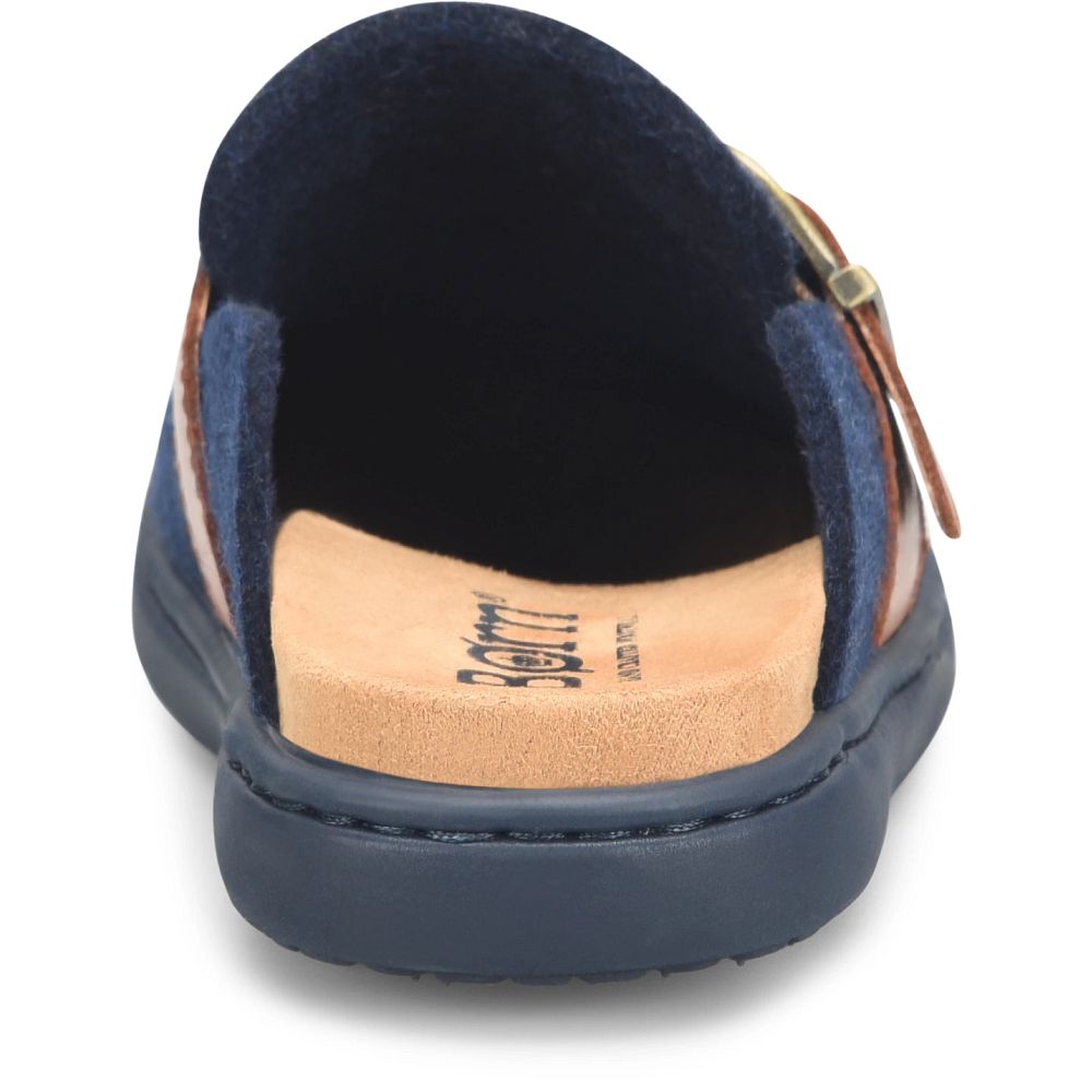 Born Lia Clogs Navy Felt Combo Product ID-u5OWkatJ