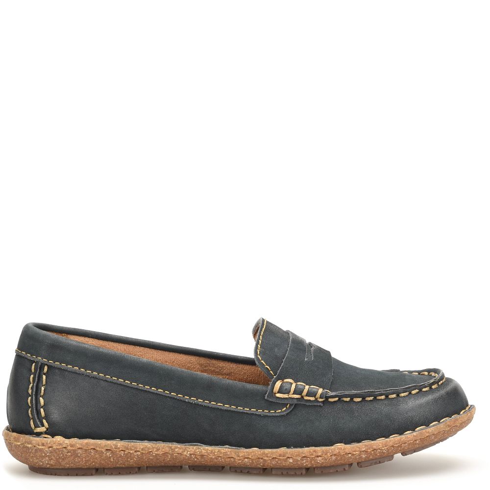 Born Nerina Slip-Ons Navy Sailor Nubuck Product ID-vnZXmEXm
