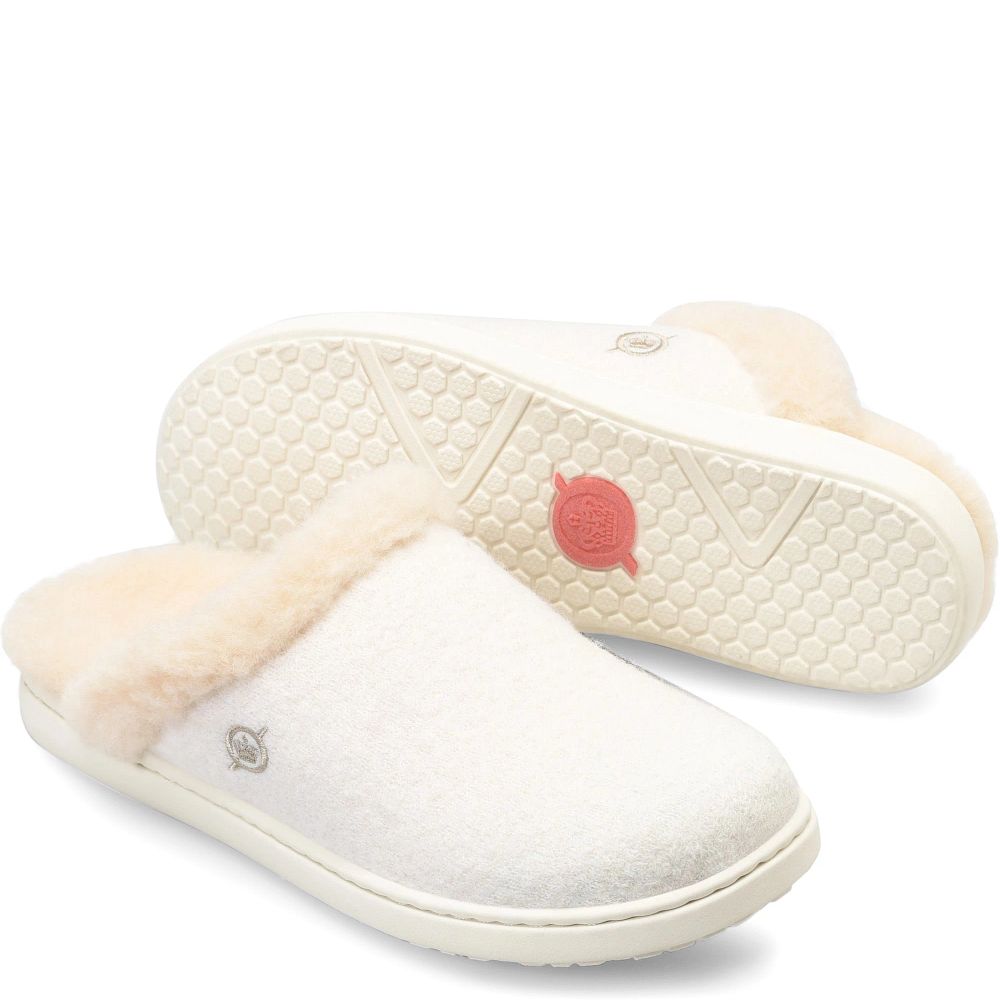 Born Zoe Slippers Winter White Wool Combo Product ID-waSbHhEx