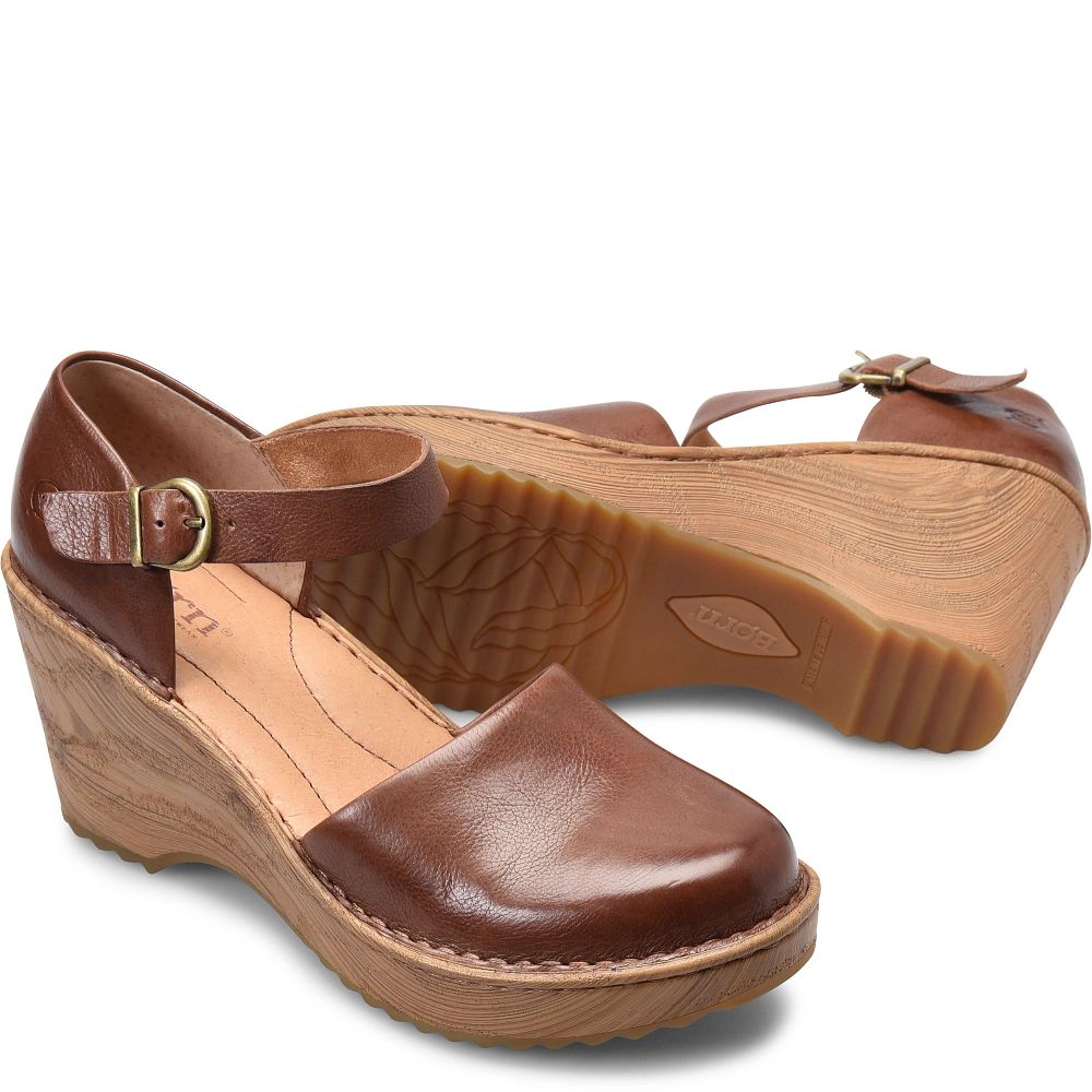 Born Nellie Clogs Brown Luggage Product ID-x6komTkz