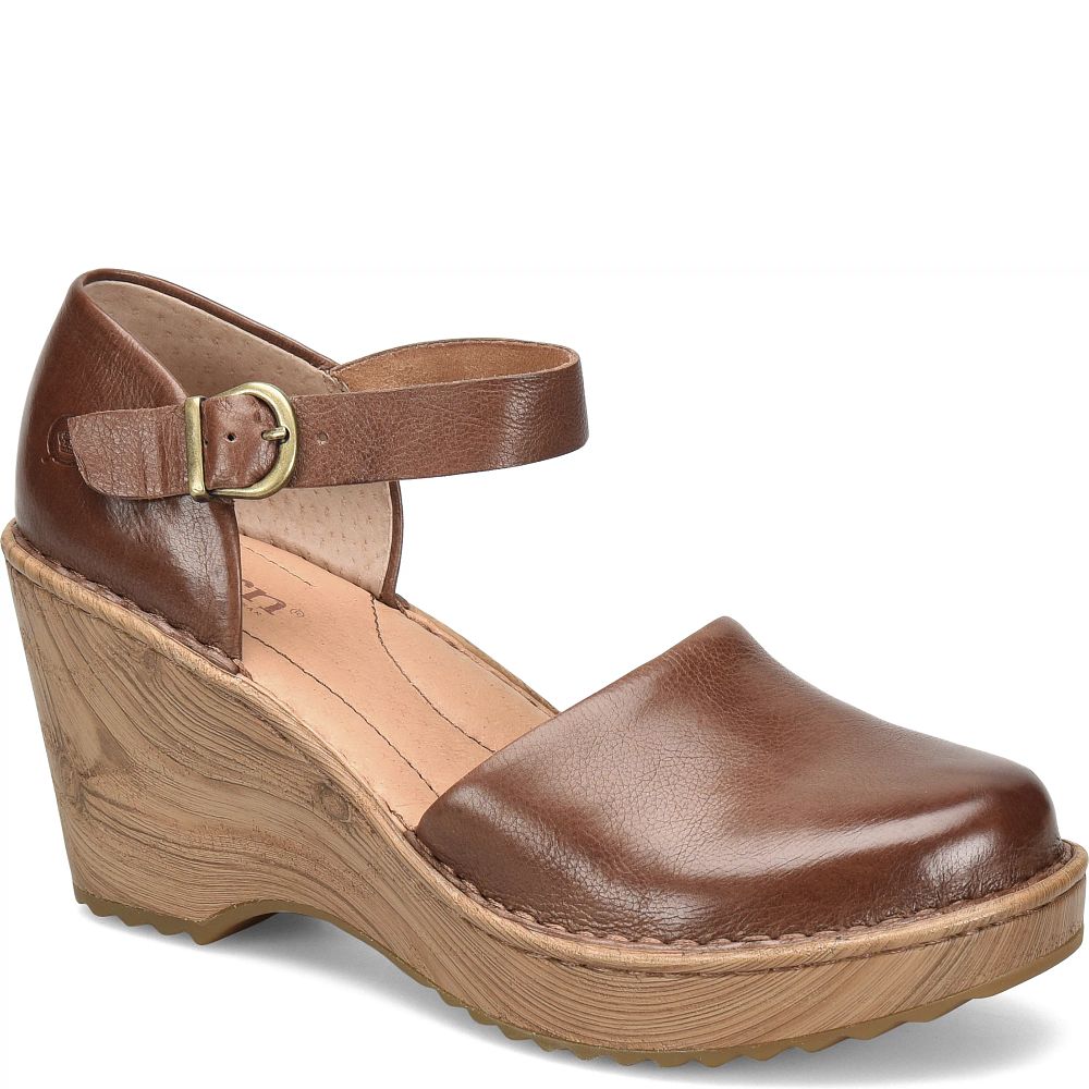 Born Nellie Clogs Brown Luggage Product ID-x6komTkz