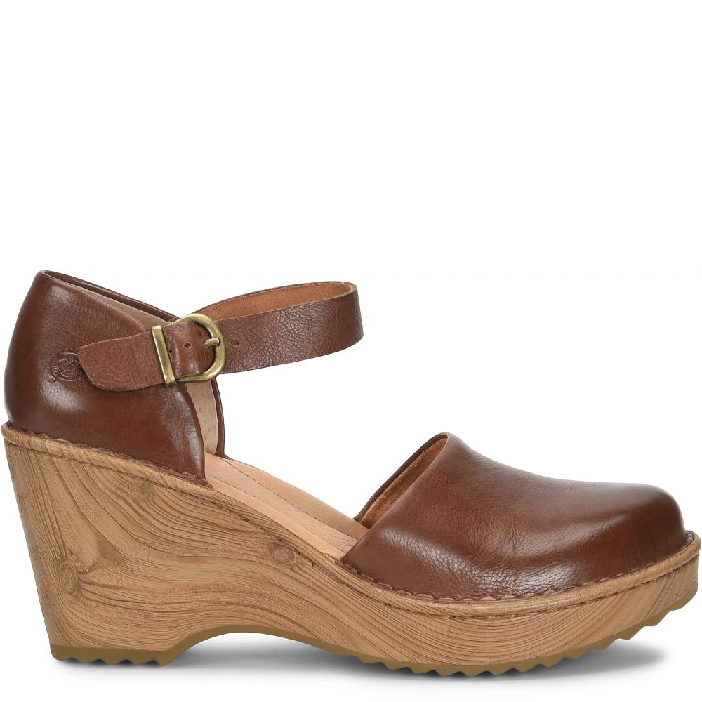 Born Nellie Clogs Brown Luggage Product ID-x6komTkz