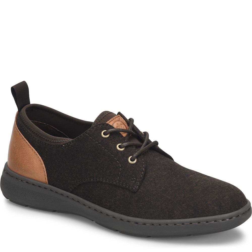 Born Marcus Slip-Ons Dark Brown Wool Combo Product ID-x7Le2fx5