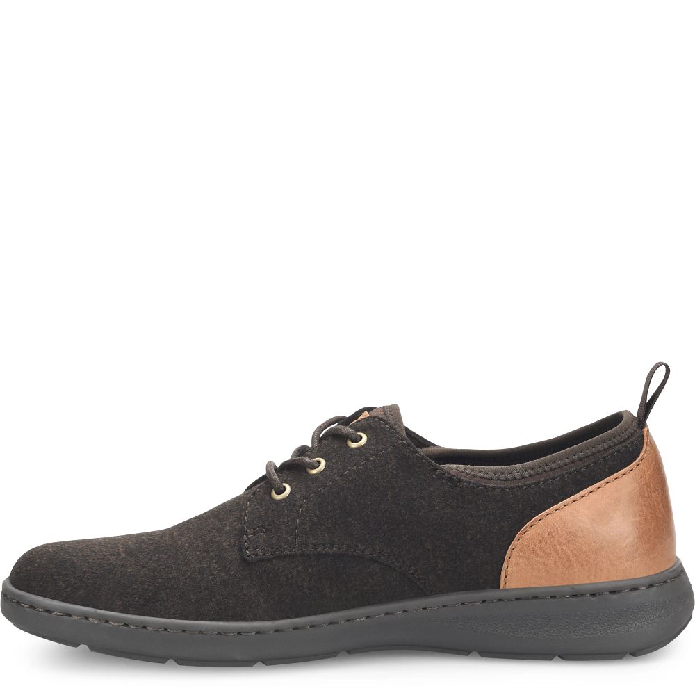 Born Marcus Slip-Ons Dark Brown Wool Combo Product ID-x7Le2fx5