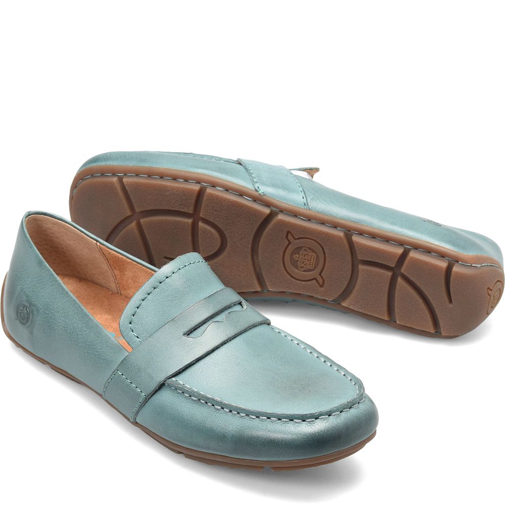 Born Melinda Slip-Ons Turquoise Cayman Product ID-xV8c52BP