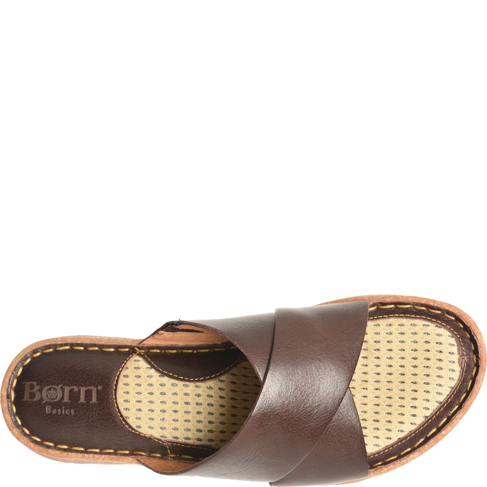 Born Hana Basic Sandals Dark Brown Product ID-yEz7bIJC