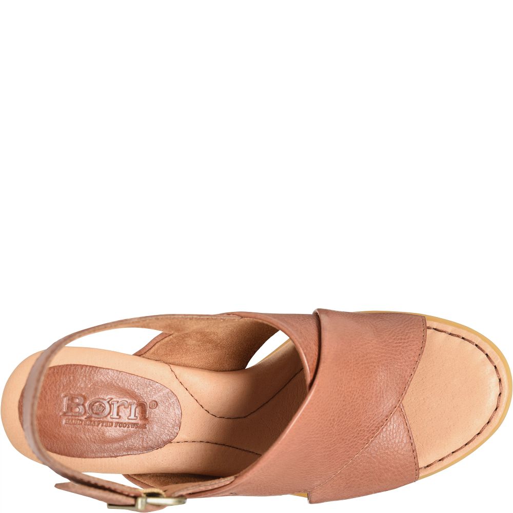 Born Tessa Sandals Brown Luggage Product ID-zRFBqbjf
