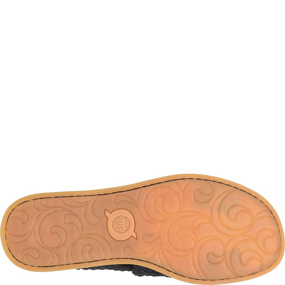 Born Iwa Mac Sandals Black Knit Fabric Product ID-zhEXMqZ6